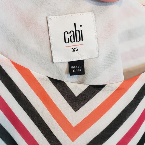 Cabi Multicolor Striped Camisole Blouse Layer Work Office Women's X-Small - Picture 7 of 11
